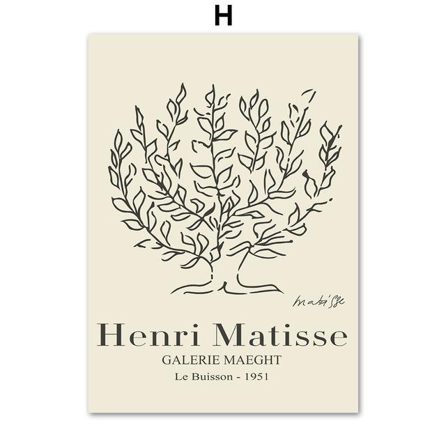 Matisse Colorful Coral Shapes Wall Art Canvas Painting Nordic Posters And Prints Abstract Wall Pictures For Living Room Decor