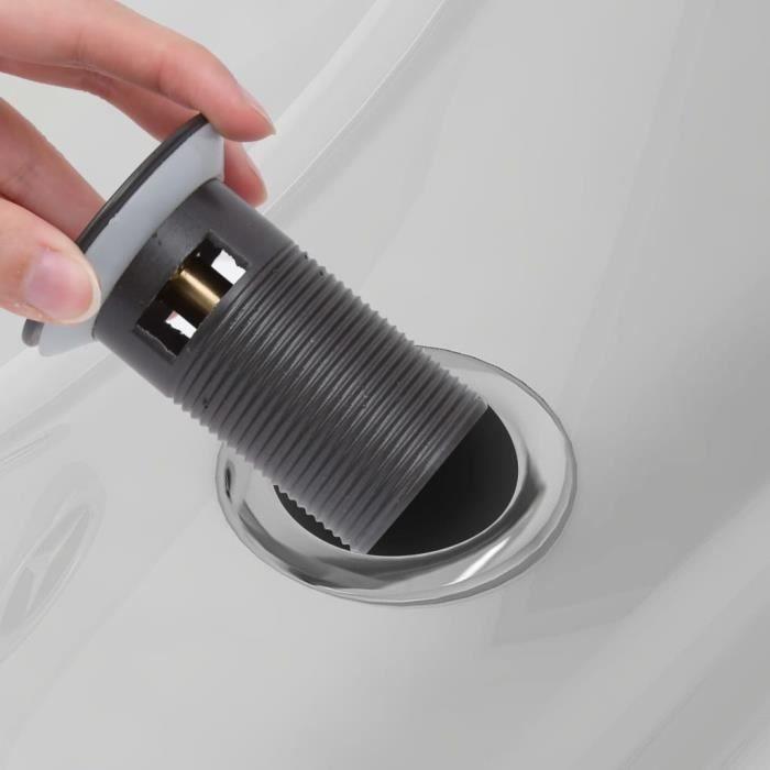 Push-button Drain - vidaXL - 6.4x6.4x9.1 Cm - Zinc and Brass - Overflow Function - Easy To Clean