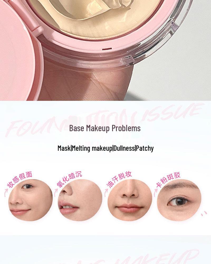 Jiujiu Diary Cat Long-lasting Hydrating BB Cushion Cream - Lightweight, Brightening, Creamy, Durable Makeup.