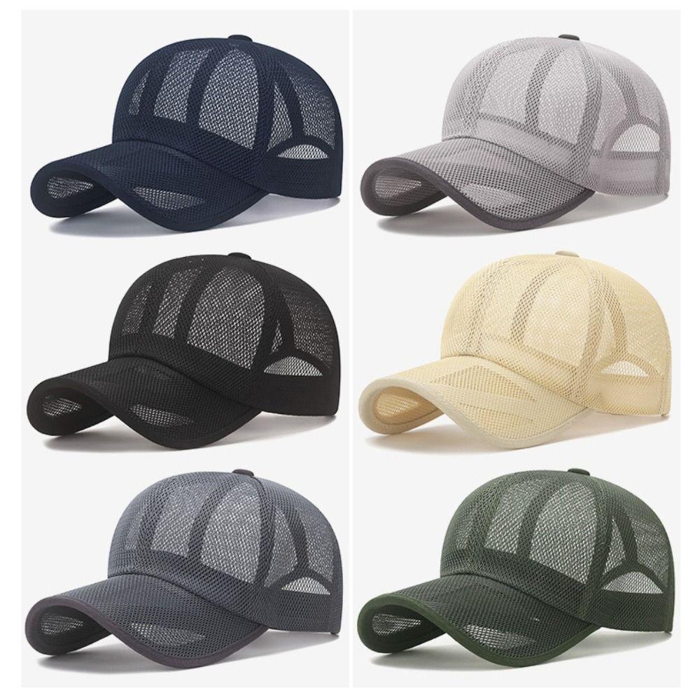 Quick Dry Full Mesh Caps Adjustable Sunscreen Hats Summer Baseball Cap For Man Women Unisex