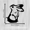Rabbit Metal Wall Art, Weatherproof Garden Sculpture, Easter Spring Gift, Animal Decor for Outdoor Fence Backyard