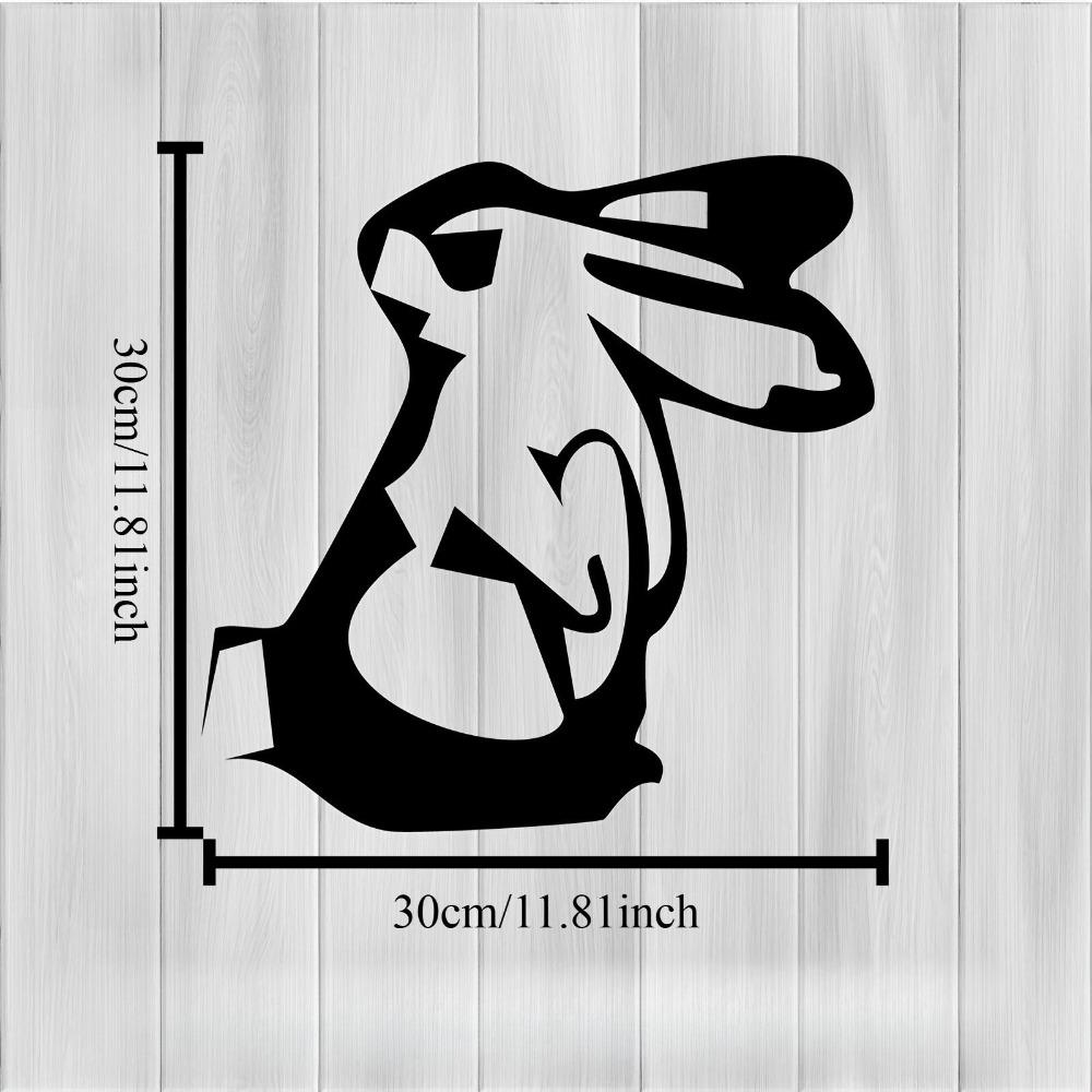 Rabbit Metal Wall Art, Weatherproof Garden Sculpture, Easter Spring Gift, Animal Decor for Outdoor Fence Backyard