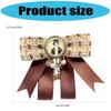 Retro Inspired Alloy Ribbon Brooch Vintage Bowtie With Classical British Design For Winter Fashion Outfits