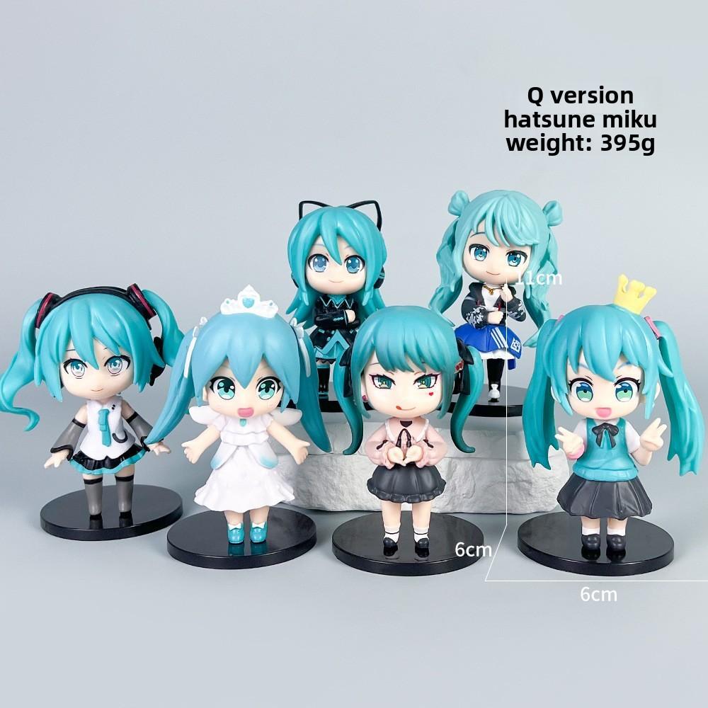 Hatsune Cat Miku Style Falling Posture Anime Fairy Tale Theme Ornament Model