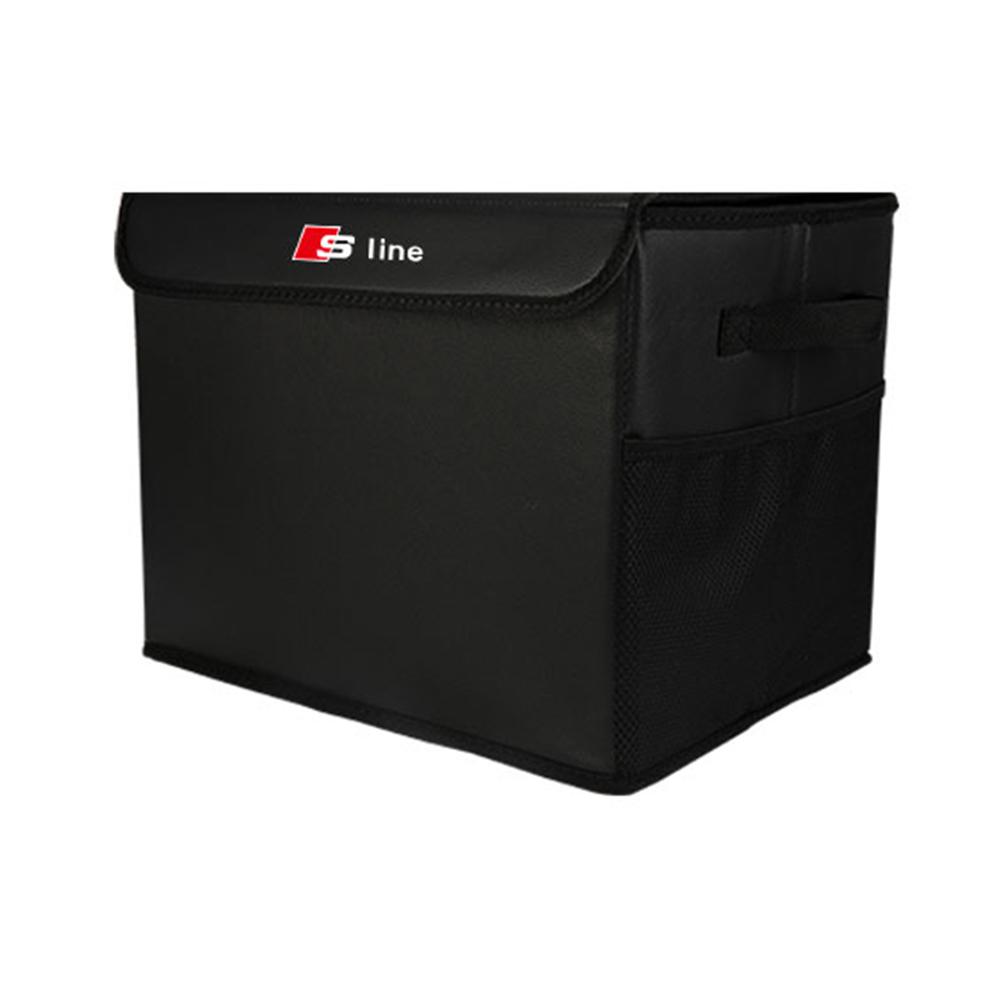 QR5 Auto Kožená Zadní Skládací Úložná Boxová Taška Organizer Dekorace Pro M5 Sline TT A1 A2 A3 A4 A5 A6 A7 A8 8P B6 B7 B8 C5 C6 C7 Q5