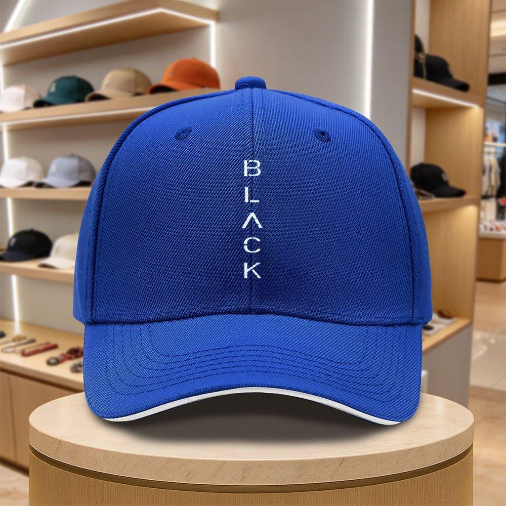 Black Sandwich Baseball Cap Lightweight Printed Unisex Vintage Sports Hat For Men Women