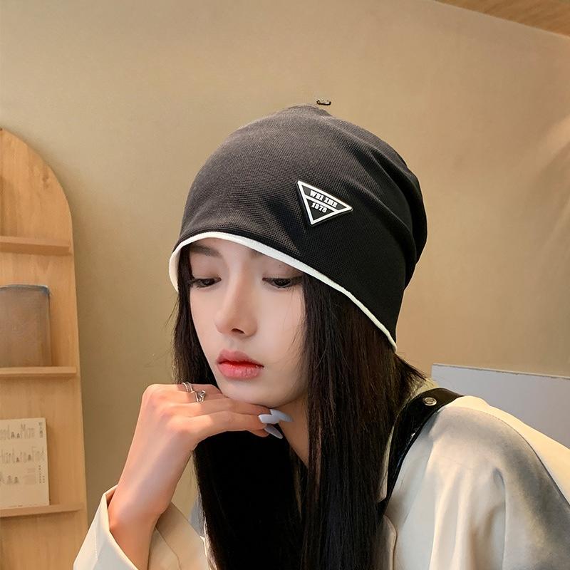Autumn Thin Trendy Japanese Confinement Hat Fashionable Versatile Pullover Hat Showing Your Face Small Outdoor Warm Hat