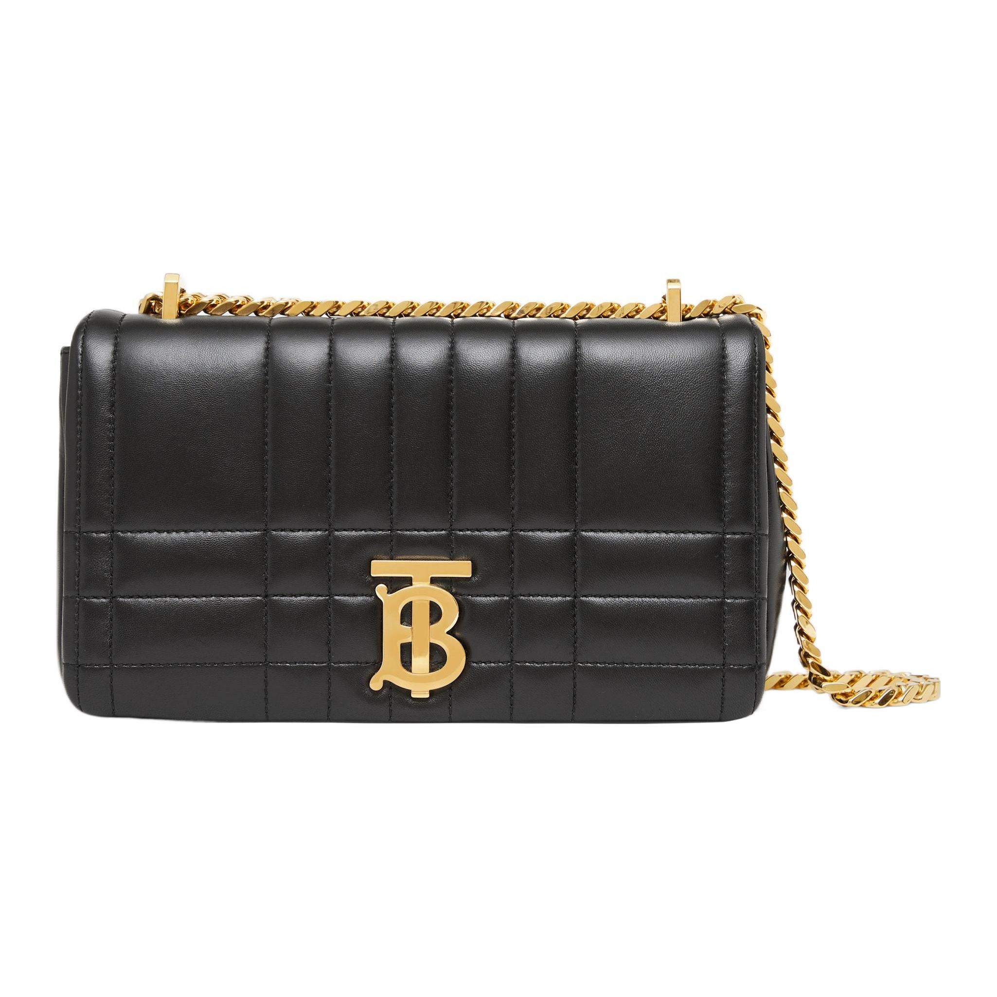 

Burberry Lola Bag With TB Metal Accessories And Chain Magnetic Closure Women Shoulder Bag Black 80595091 Basic Set (Bag+Dust Bag)