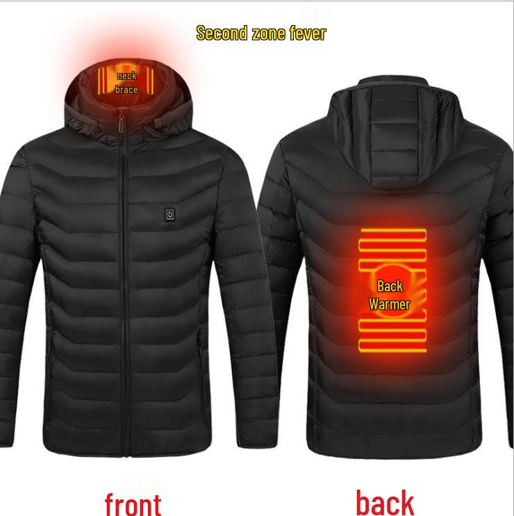 2025 Men's USB Electric Heated Jacket: Winter Warm, Lightweight, Thin Heating, Constant Temperature, Cotton.