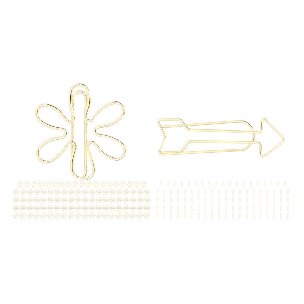 100Pcs Funny Planner Clips Innovative Cute Design Anti Rust Electroplating Process Gold Paper Clips 