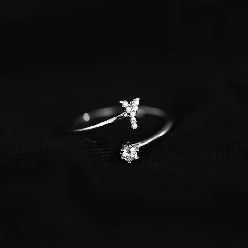 Exquisite Women's 26 Letter Open Ring - European & American Design