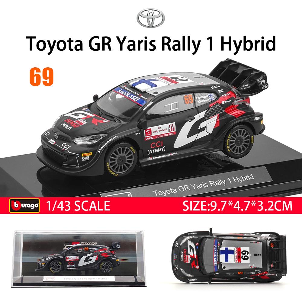 

Bburago 1:43 Toyota GR Yaris Rally 1 Hybrid WRC Alloy Luxury Vehicle Diecast Pull Back Cars Model Toy Collection Gift