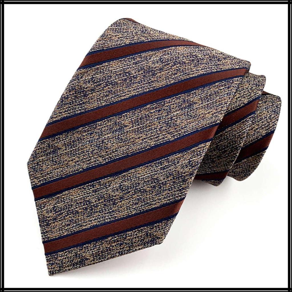 [White Fang] Business Tie, Striped, Suit Accessory, Formal, Office, Men's NC109 (Blue)