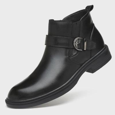 2025 Chelsea Boots aus Leder für Herren: Business, Martin-Stil, Oberschicht, Winter, Schnallendesign, Große Größen erhältlich