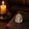 Christian Confirmation Decoration Sacred Heart of Jesus Brooch, Pin with Enamel Religious Lapel Finish, Jewelry Gift for Women Men Devotional Keepsake
