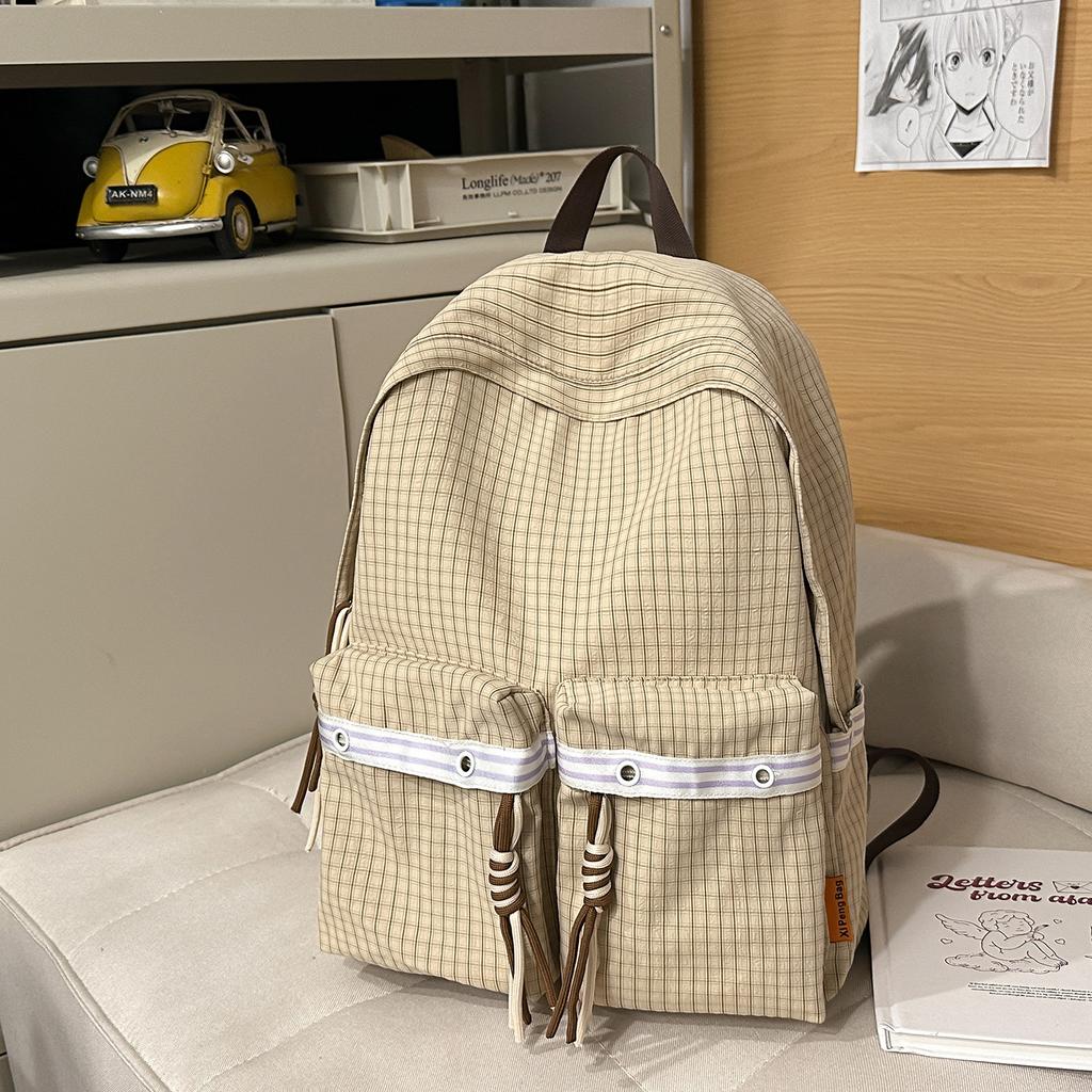 School bag junior high school girls high school students niche high value girls backpack women's backpack shoulder bag