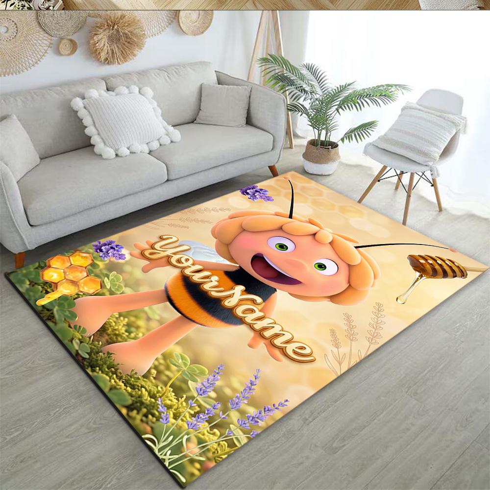 Biene Maja Customized Name Carpet Design for Living Rooms Study room Bedrooms Foyer Anti-slip Rug Office home decor