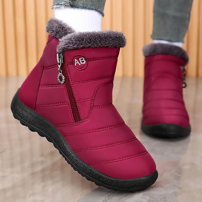 Fashion Snow Women Boots Comfortable Women's Boots Waterproof Women Shoes Zipper Shoes Woman Soft Fur Women's Winter Boots Botas Mujer