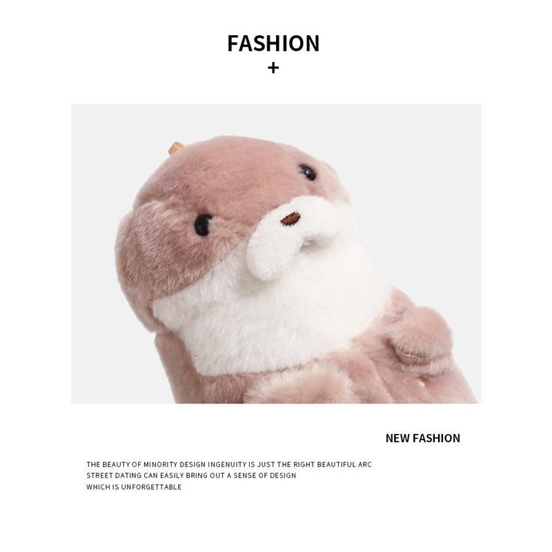 Cute little otter playing keychain puppet doll bag pendant Li Can's same plush toy cute gift