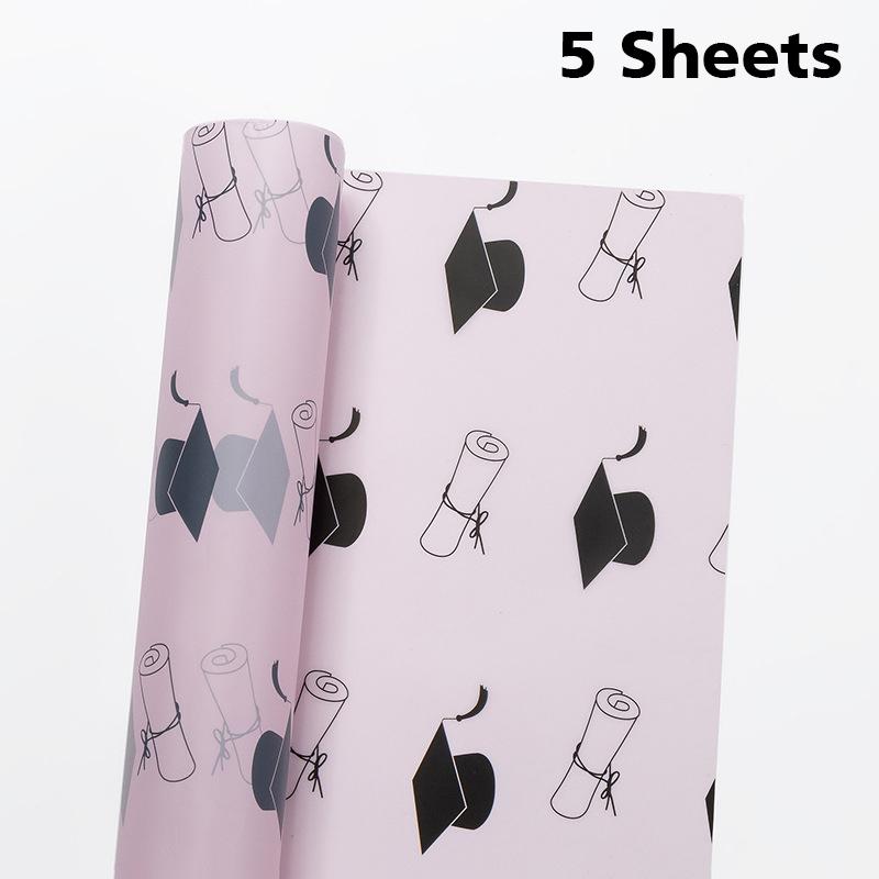 

5/10 шт. Цветочная упаковочная бумага Упаковочный материал Докторская шляпа Букетная бумага Водонепроницаемая подарочная цветочная бумага Перламутровая пленка 57x57 см 1pcs