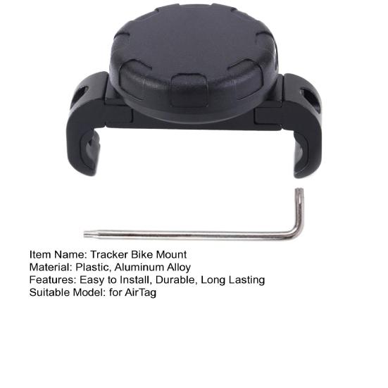 Bike Mount Bicycle GPS Tracker Holder Rustproof High Strength Mini Lightweight Easy To Install Universal Fit Anti-Theft Bike Bracket for AirTag
