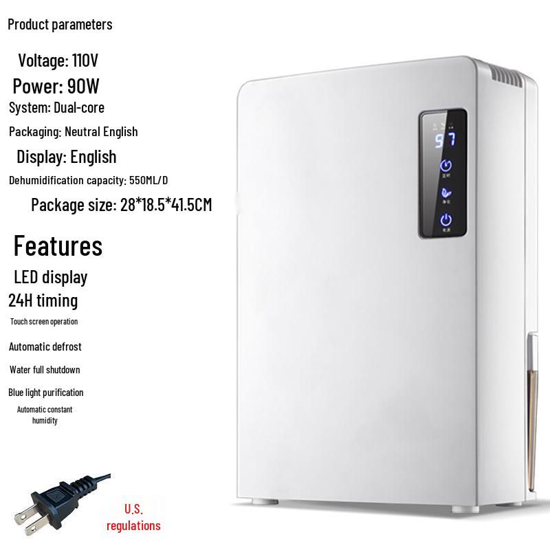 Dezumidificator Silențios de Mare Putere și Eficiență Energetică pentru Casă și Subsol