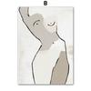 Black Lines Drawing Girl Body Rainbow Abstract Posters Prints Wall Art Canvas Painting Hotel Bar Pictures For Living Room Decor