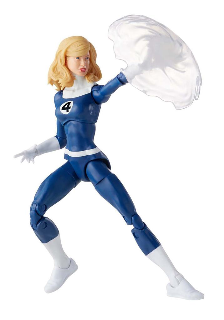 Marvel Hasbro Legends Series Retro Fantastic Four Marvel Belle the Invisible Woman Action Figure Toy with 3 Black 6-Inch Accessories,
