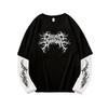 Men's Y2k Goth Shirt Graphic Oversized Long Sleeve Crewneck Tee Streetwear Tops Spring Fit
