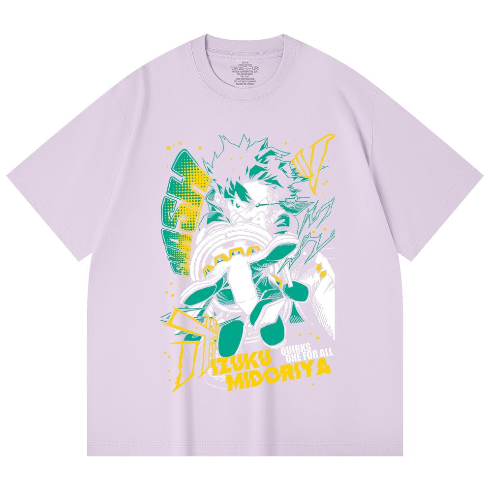 230 Gsm 100% Cotton My Hero Academia V2 Deku Print Unisex Heavy Cotton T Shirt