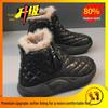 Women's High-Top Velvet Cotton Winter Boots - Warm, Thick-Soled, Non-Slip, Soft-Surfaced, Casual Snow Shoes