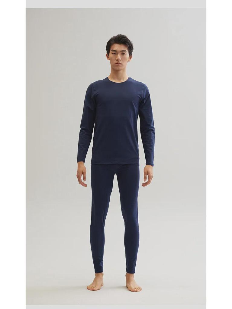 Men's Pure Cotton Autumn Thermal Underwear Set: Sweater and Trousers