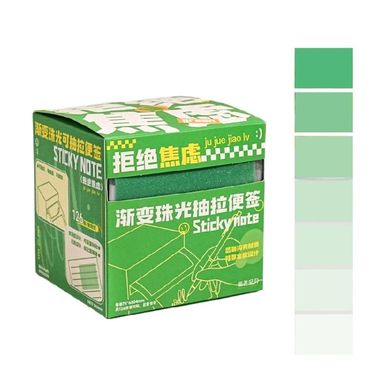 

Pull Out Dispenser Box Self Stick Notes Pad School Note Pad Colorful Note Pad Page Markers Viscous Tabs Notes Paper 1 зелений
