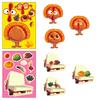 6 Photos/package Thanksgiving Children's Turkey Handbook DIY Puzzle Stickers Autumn Harvest Festival Celebration Face Change