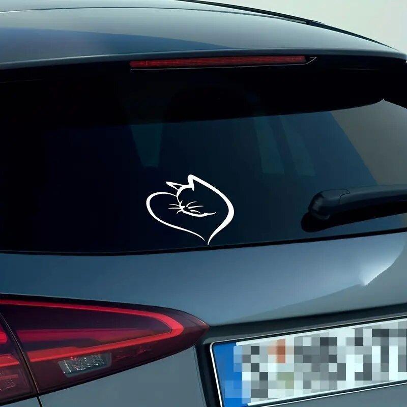 Cats Hearts  Sticker,Cute Car Body Window Bumper Vinyl Decal,For Cars, Trucks, Walls, Laptops, Windows, Motorcycles, Bumpers