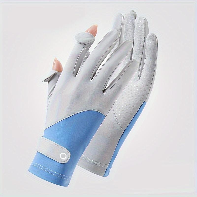 Summer Gloves Breathable Women Thin Ice Silk Cycling Driving Gloves Touch Screen Quick Dry Sunscreen Non-slip Riding Gloves