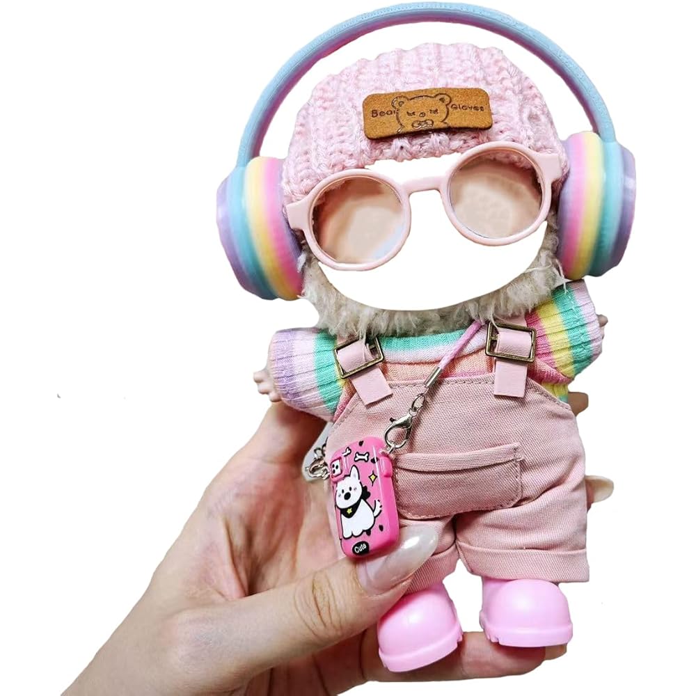 Pink Doll Clothing Set 9 Pieces for 17cm Dolls Unique Style Cute Accessories