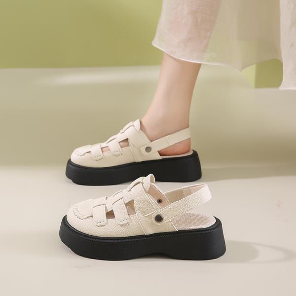 Fashion Breathable Shoes Sandals Elastic Band 2025 Summer Women's Heels Slip-on Outside Closed Girls Slipper Slides Rome Scandals