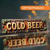 Retro Metal Wall Art for Home Office Beer Bar Decor