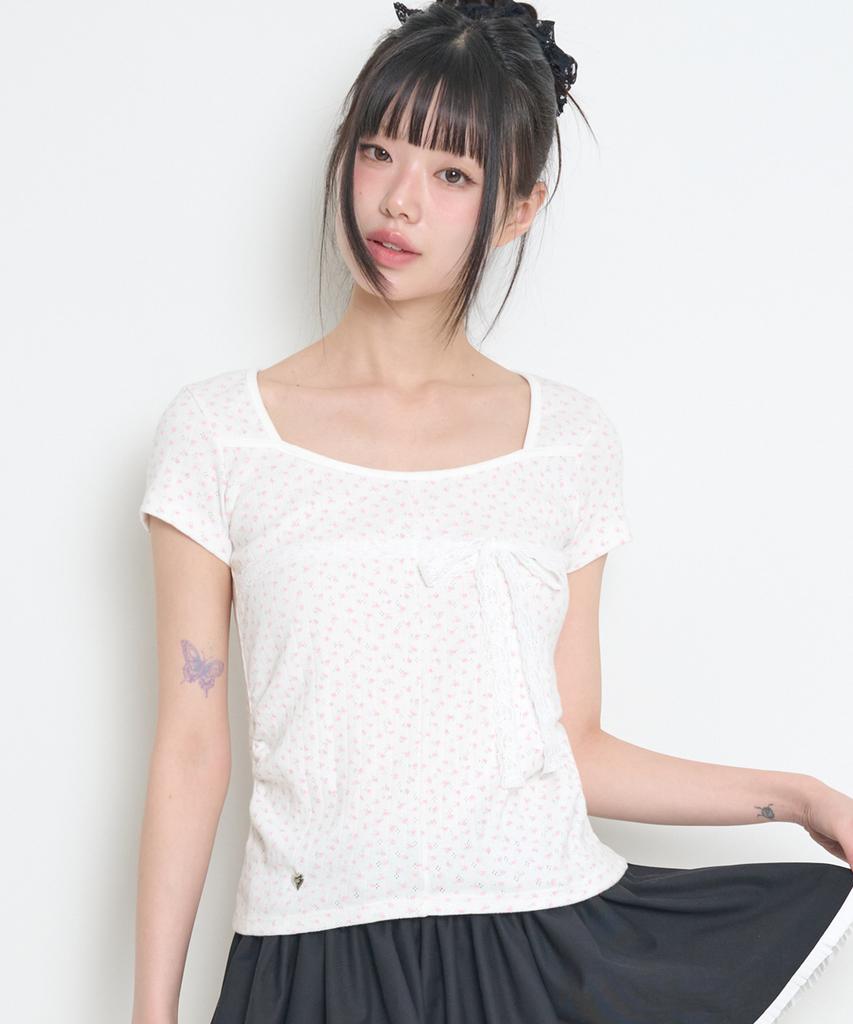 ILLIGO Pattern Point Top Flower