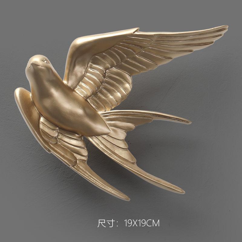 3D Flying Bird Wall Art Realistic Feather Sculpture Metal Wall Decor for Living Room Modern Home Office Decoration Gift
