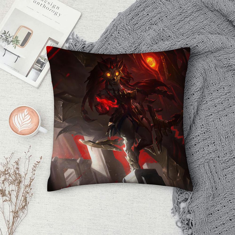 K-Kindred LOL Game Pillow Case Sofa Decorative Home Double-sided Print Plush Square Throw Pillow Covers Cushion Decor Cover