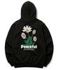 Peaceful Daisy Bundle Graphic Hoodie - Black