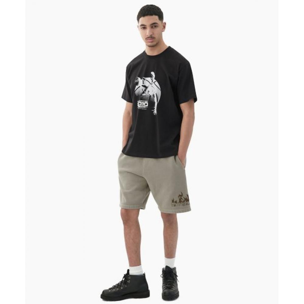 Flame Sweatshort Grey