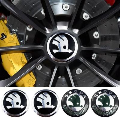 2025 New 4Pcs 56MM Car Wheel Center Hub Sticker for Skoda Octavia A7 Fabia Superb Kamiq Rapid Yeti Citigo Vision Kodiak Auto Acc