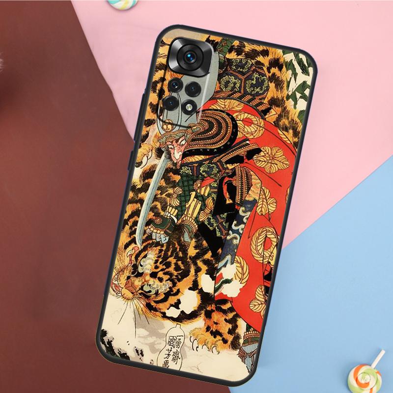 Cover Artistica Giapponese Ukiyo-e Pantera Tigre Per Xiaomi Redmi Note 14 13 12 9 10 11 Pro 9S 10S 11S 12S Redmi 14C 10C 12C 13C Custodia