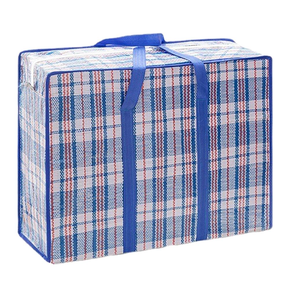 

Luggage Storage Pouch Large Capacity Luggage Organizer Bag with Handle Zipper Home College Dorm Packing Supplies синий