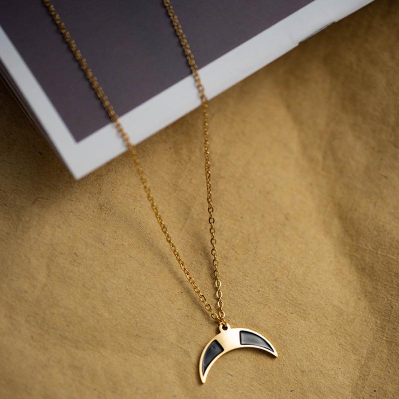 

Ожерелье из титановой нержавеющей стали, женская мода, кулон в виде монеты с тонкой короткой цепочкой на ключицу