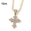 Zircon Cross Pendant Necklace Fashion Vintage Hip Hop Necklace Men's Street Personality Items