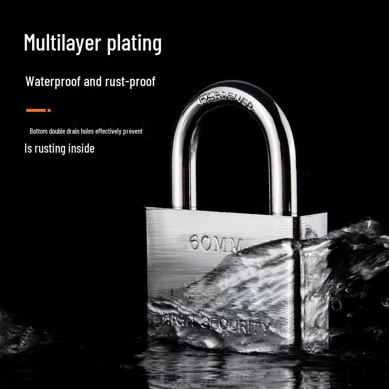 Waterproof Rustproof Anti-Theft Padlock: Master Key Pry-Resistant Gate & Household Lock